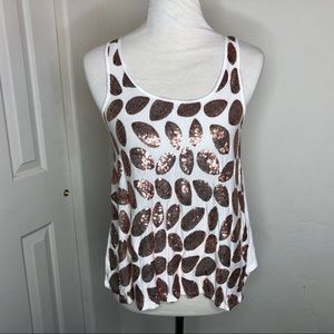 🌵Charlotte Russe Gold Sequin Racerback Tank